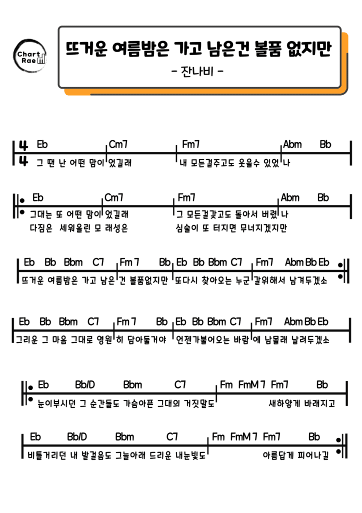 뜨거운 여름밤은 가고 남은 건 볼품없지만